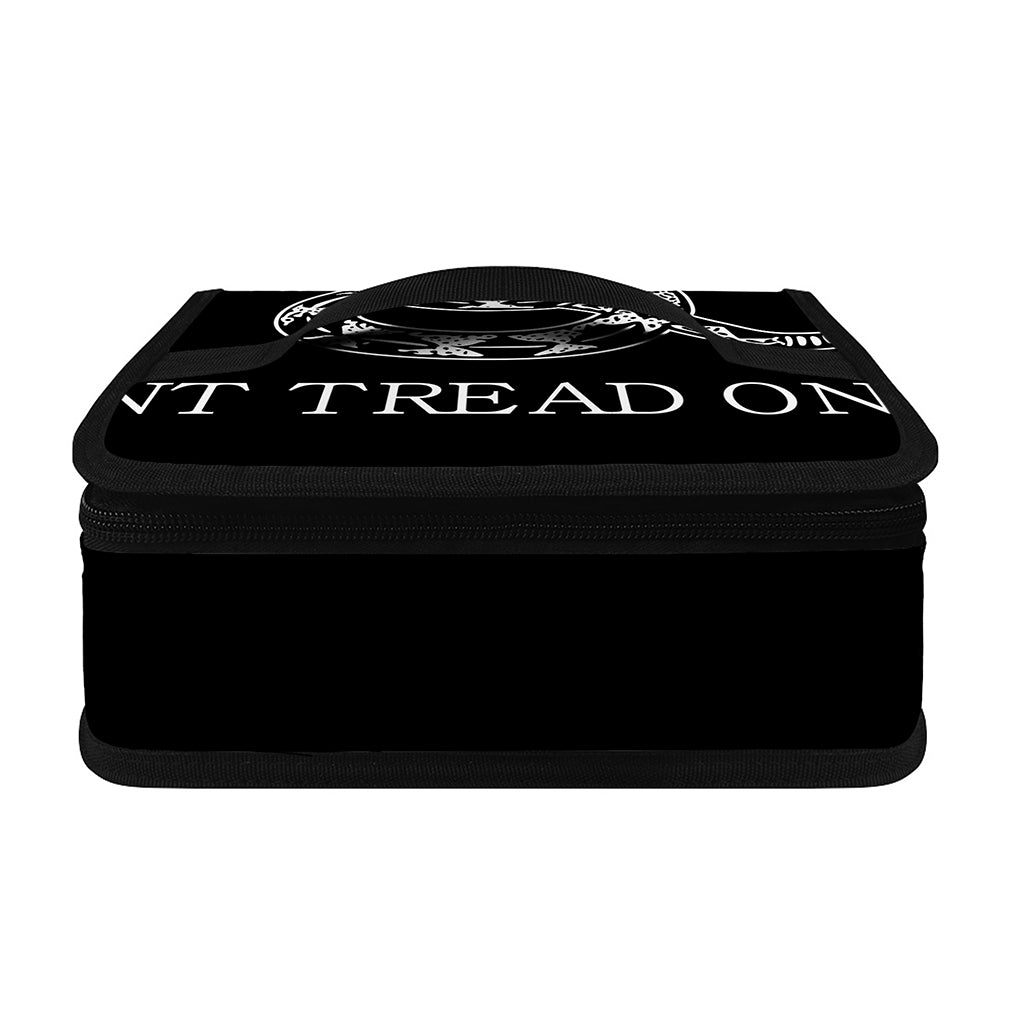 Black And White Gadsden Flag Print Small Lunch Bag