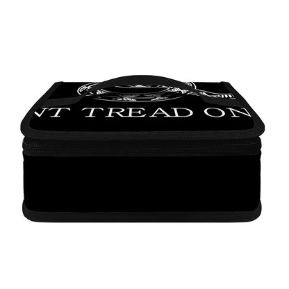 Black And White Gadsden Flag Print Small Lunch Bag