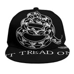 Black And White Gadsden Flag Print Snapback Cap