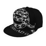 Black And White Gadsden Flag Print Snapback Cap