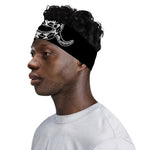 Black And White Gadsden Flag Print Sports Headband