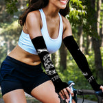 Black And White Gadsden Flag Print Sun Protection Arm Sleeves