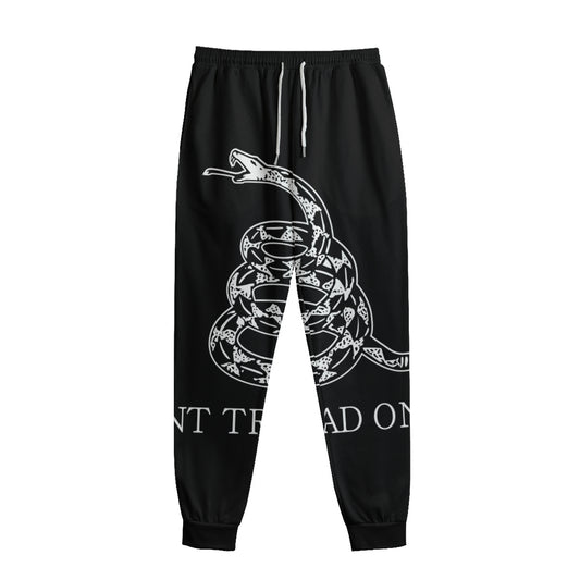 Black And White Gadsden Flag Print Sweatpants