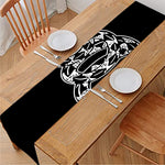 Black And White Gadsden Flag Print Table Runner