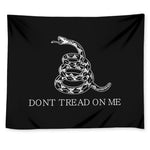 Black And White Gadsden Flag Print Tapestry