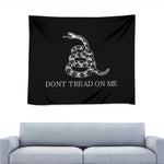 Black And White Gadsden Flag Print Tapestry