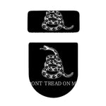 Black And White Gadsden Flag Print Toilet Lid And Tank Cover Set