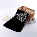 Black And White Gadsden Flag Print Towel