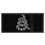 Black And White Gadsden Flag Print Trifold Wallet