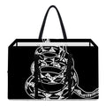 Black And White Gadsden Flag Print Utility Tote Bag