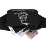 Black And White Gadsden Flag Print Waist Bag