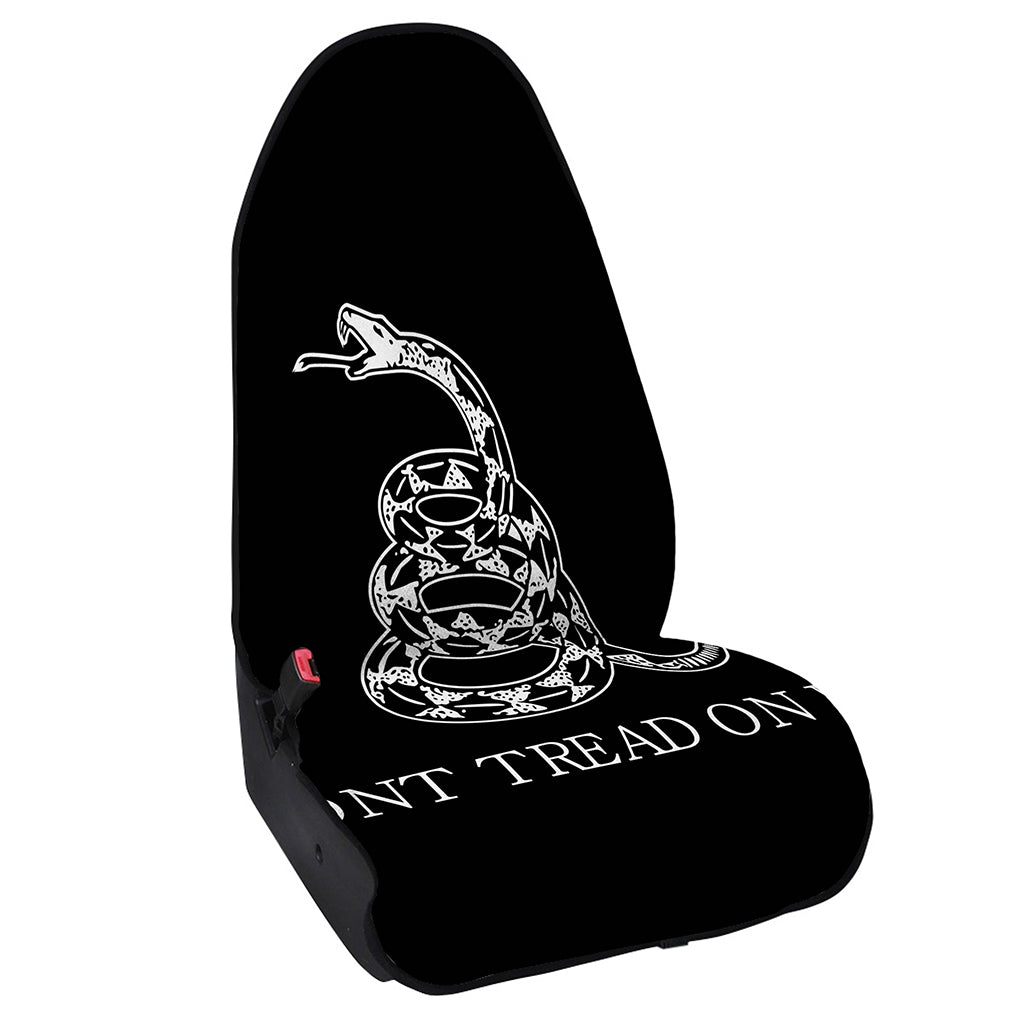 Black And White Gadsden Flag Print Waterproof Car Seat Cover