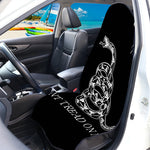 Black And White Gadsden Flag Print Waterproof Car Seat Cover