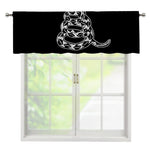Black And White Gadsden Flag Print Window Valance
