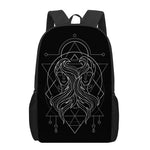 Black And White Gemini Sign Print 17 Inch Backpack