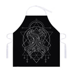 Black And White Gemini Sign Print Adjustable Apron