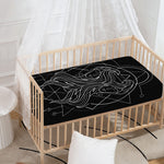 Black And White Gemini Sign Print Baby Crib Sheet