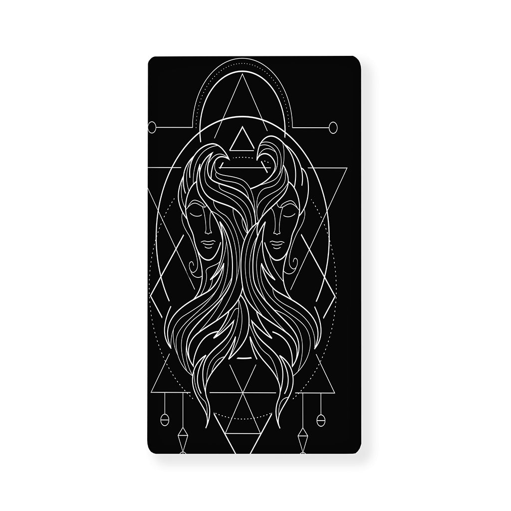 Black And White Gemini Sign Print Baby Crib Sheet