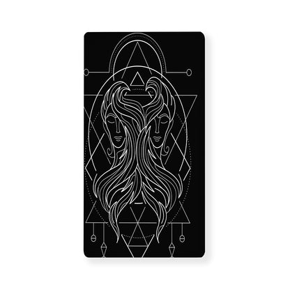 Black And White Gemini Sign Print Baby Crib Sheet
