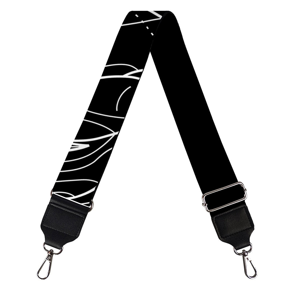 Black And White Gemini Sign Print Bag Strap