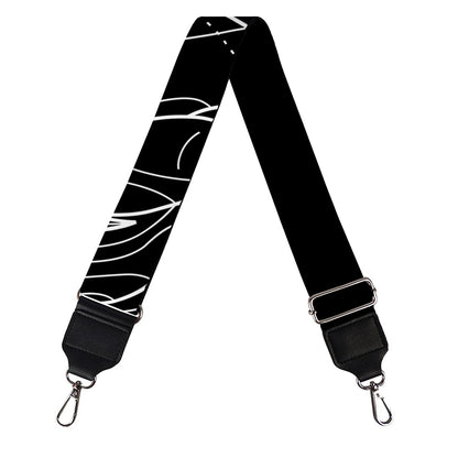 Black And White Gemini Sign Print Bag Strap