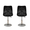 Black And White Gemini Sign Print Bar Stool Covers