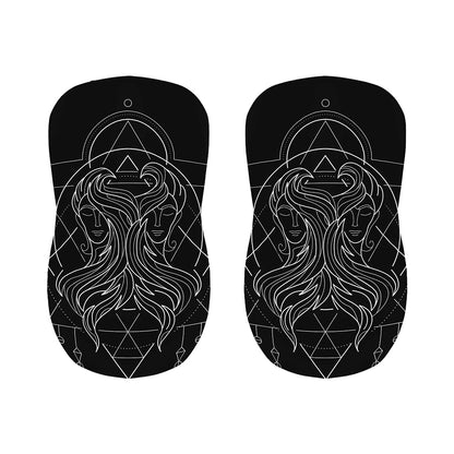Black And White Gemini Sign Print Bar Stool Covers