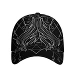 Black And White Gemini Sign Print Baseball Cap