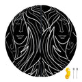 Black And White Gemini Sign Print Basketball