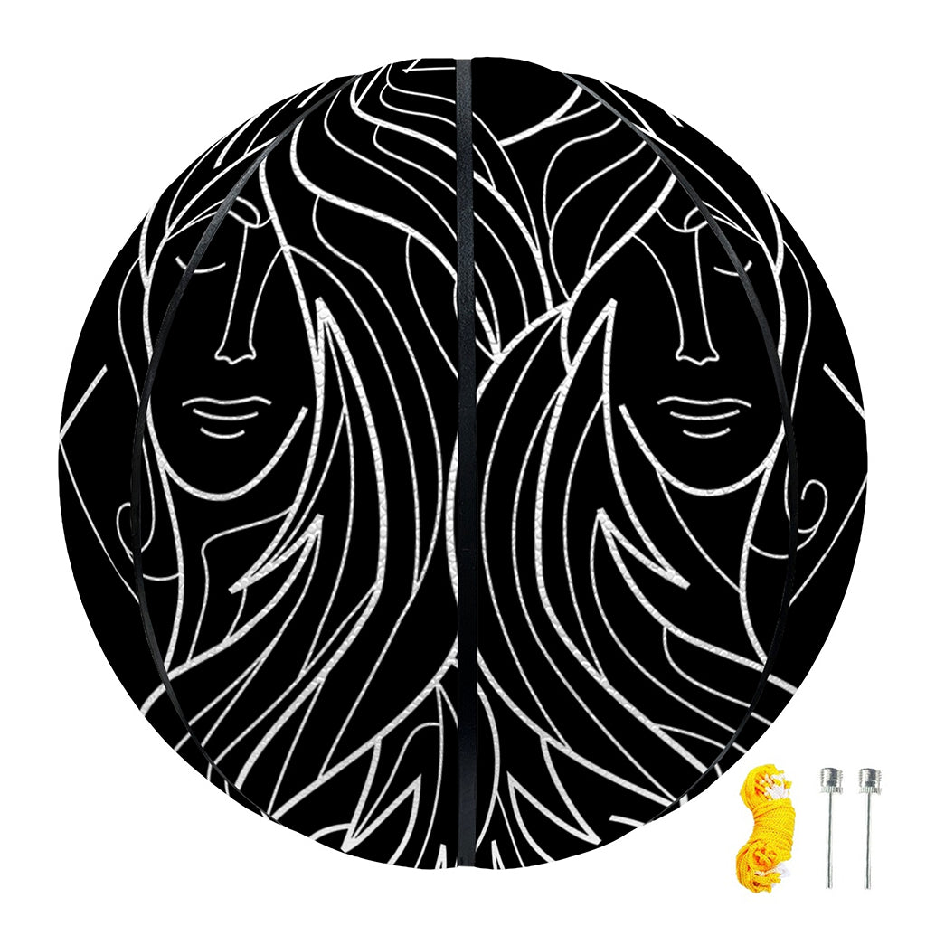 Black And White Gemini Sign Print Basketball