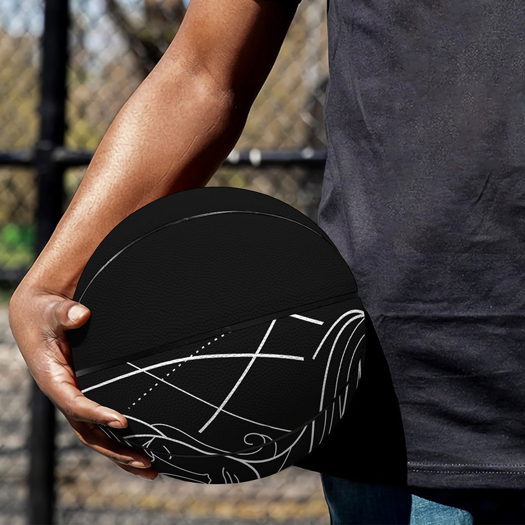 Black And White Gemini Sign Print Basketball