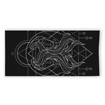 Black And White Gemini Sign Print Beach Towel