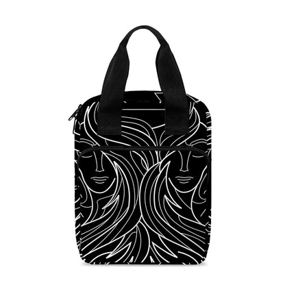 Black And White Gemini Sign Print Bible Tote Bag
