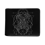Black And White Gemini Sign Print Bifold Wallet