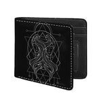 Black And White Gemini Sign Print Bifold Wallet