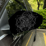 Black And White Gemini Sign Print Car Side Mirror Covers