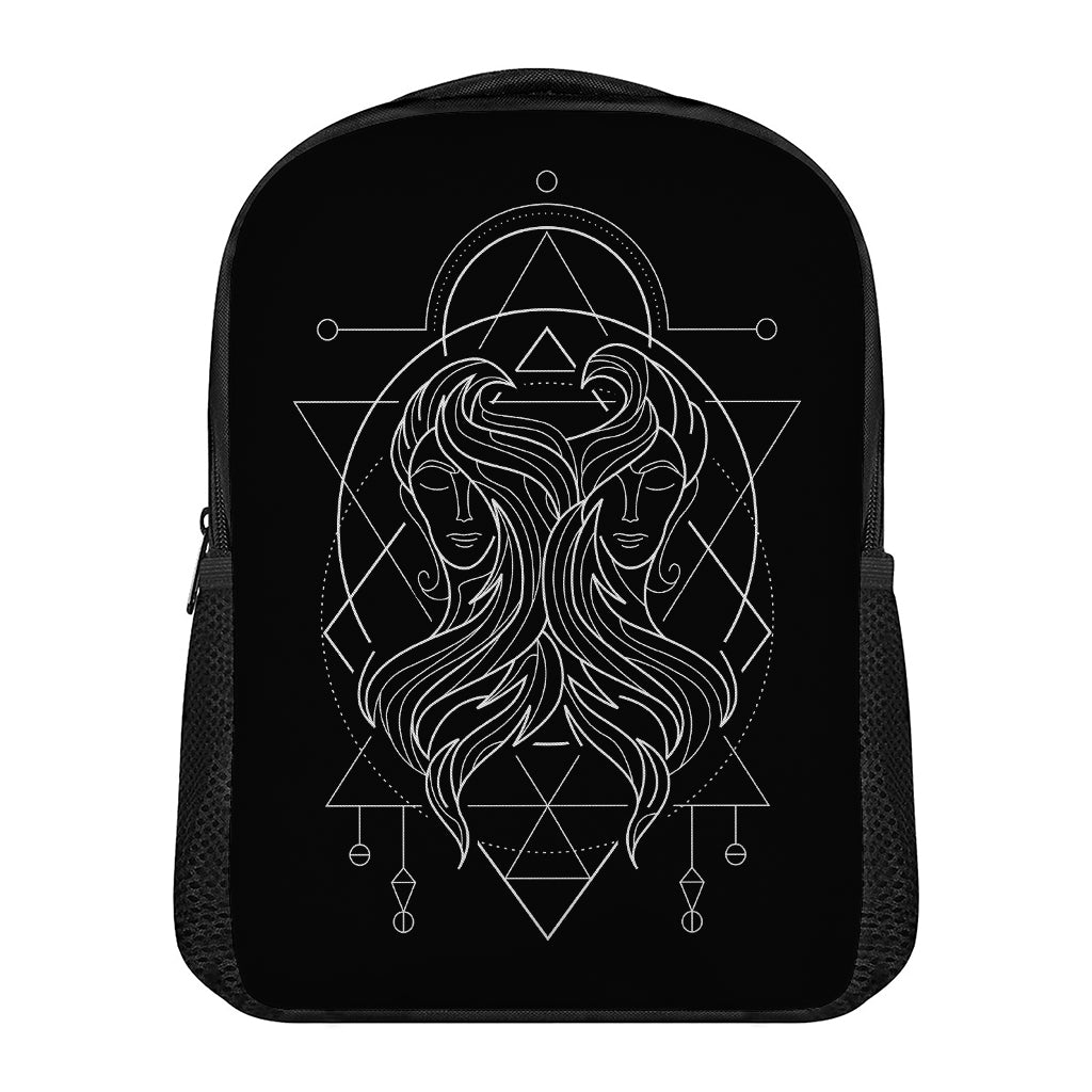 Black And White Gemini Sign Print Casual Backpack