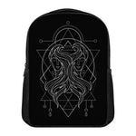 Black And White Gemini Sign Print Casual Backpack