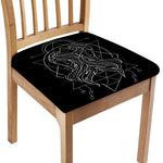 Black And White Gemini Sign Print Chair Cushion Cover