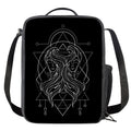 Black And White Gemini Sign Print Crossbody Lunch Bag