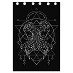 Black And White Gemini Sign Print Curtain