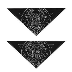 Black And White Gemini Sign Print Dog Bandana