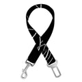 Black And White Gemini Sign Print Dog Seat Belt