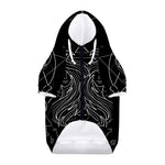Black And White Gemini Sign Print Dog Zip Up Hoodie