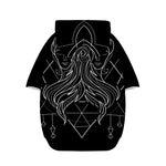 Black And White Gemini Sign Print Dog Zip Up Hoodie