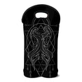 Black And White Gemini Sign Print Double Neoprene Wine Tote