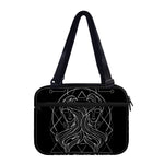 Black And White Gemini Sign Print Double Strap Bible Bag