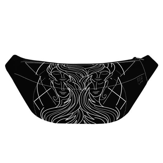 Black And White Gemini Sign Print Fanny Pack