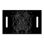 Black And White Gemini Sign Print Golf Cart Seat Cover