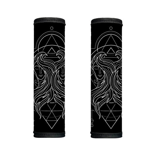 Black And White Gemini Sign Print Handle Covers